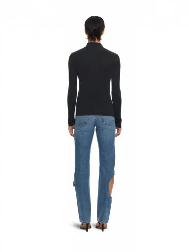 Off-White Cupro Rib Meteor Long Sleeve Top | Thumbnail 4