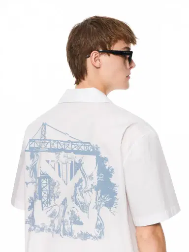 Off-White City Nature Poplin Bowling Shirt | Thumbnail 3