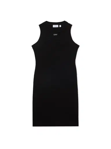 Off-White Off Stamp Ribbed Round-Neck Mini Dress | Thumbnail 1