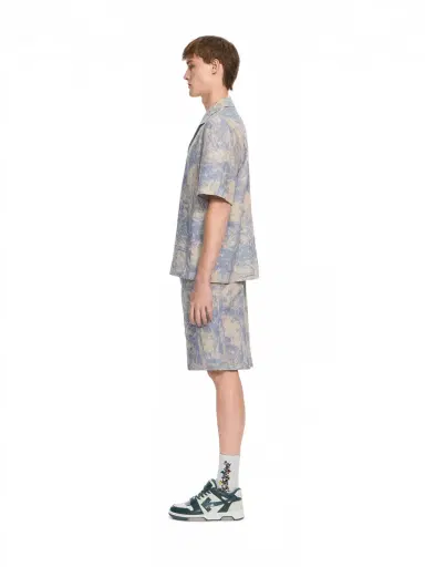Off-White City Nature Linen Bowling Shorts | Thumbnail 3 Off-White City Nature Linen Bowling Shorts | Thumbnail 3