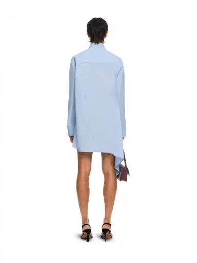 Off-White Striped Poplin Asymmetric Shirt Dress | Thumbnail 4 Off-White Striped Poplin Asymmetric Shirt Dress | Thumbnail 4
