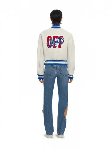 Off-White Wool College Varsity Jacket | Thumbnail 3 Off-White Wool College Varsity Jacket | Thumbnail 3