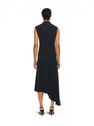 Off-White Cupro Rib Meteor Asymmetric Dress | Thumbnail 4