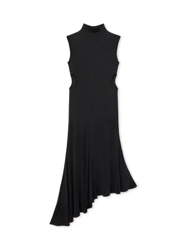 Off-White Cupro Rib Meteor Asymmetric Dress | Thumbnail 1