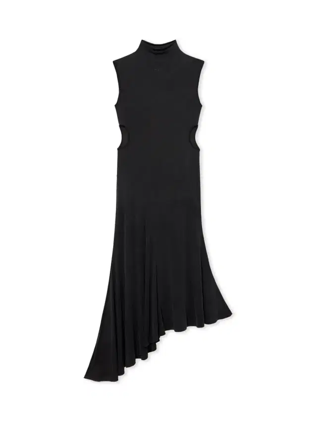Off-White Cupro Rib Meteor Asymmetric Dress