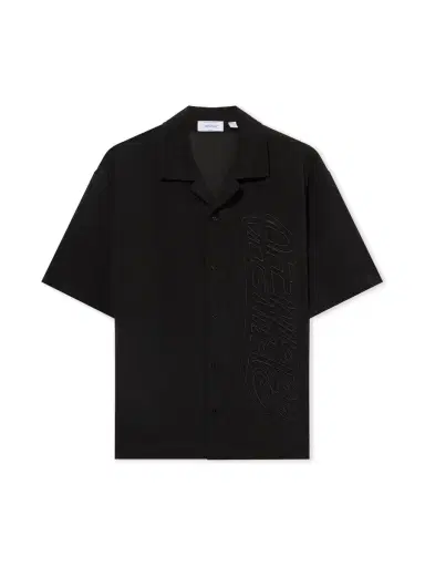 Off-White Handstyle Logo Organza Bowling Shirt | Thumbnail 1