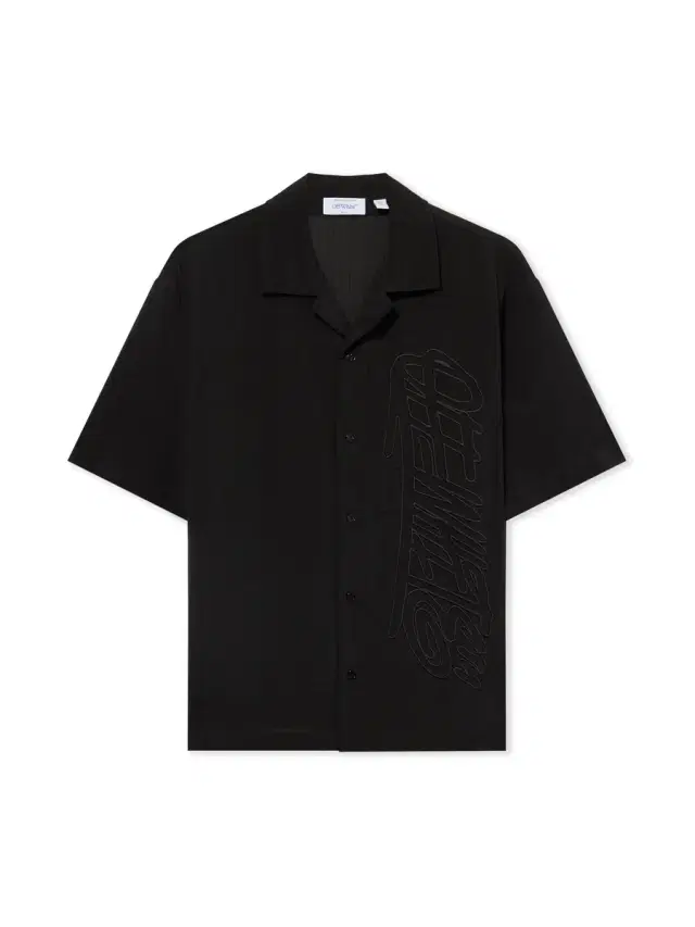 Off-White Handstyle Logo Organza Bowling Shirt