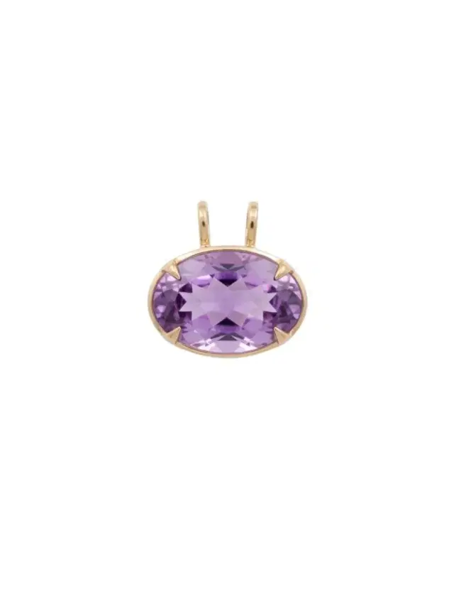 Wish Fine Jewelry 22.00ct Amethyst 18K Gold Medium Statement Pendant