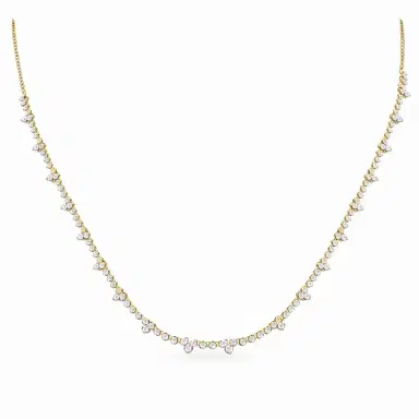 Wish Fine Jewelry 3.00ct Diamond 14K Gold Station Necklace | Thumbnail 1