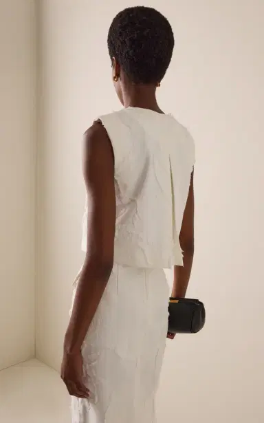 Adam Lippes Remo Cotton Fil Coupe Top | Thumbnail 4