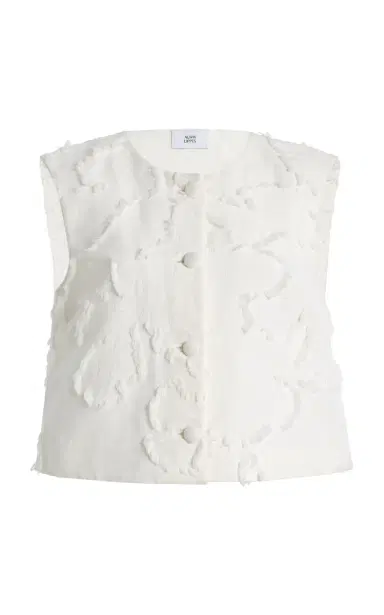 Adam Lippes Remo Cotton Fil Coupe Top | Thumbnail 6