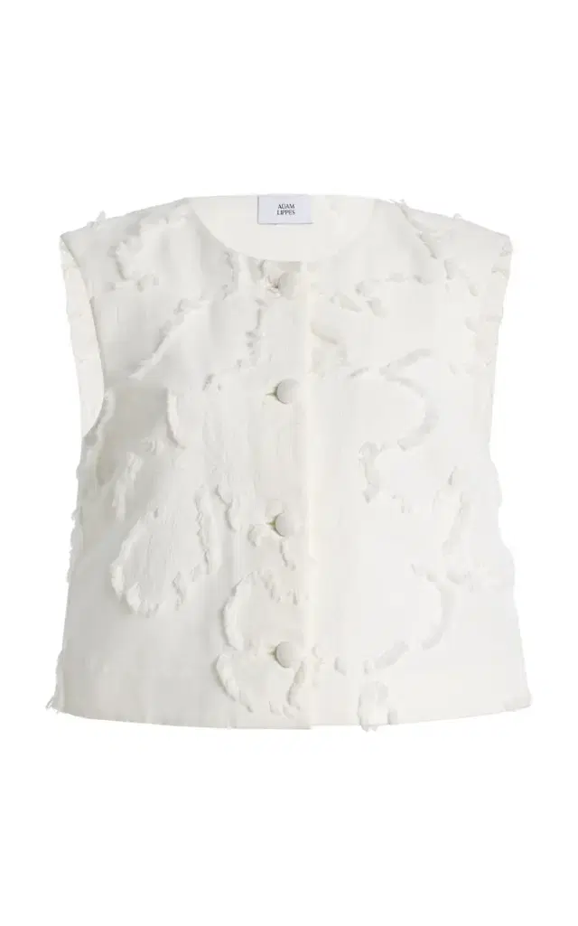 Adam Lippes Remo Cotton Fil Coupe Top