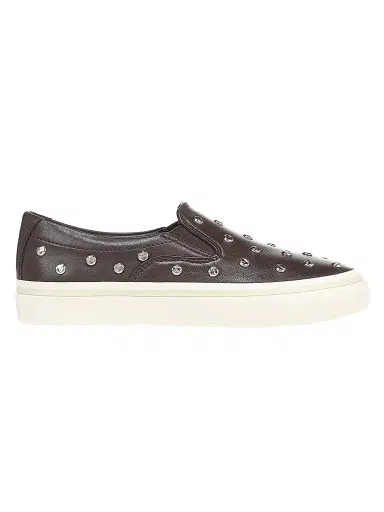Vince Women's Blair 30MM Studded Leather Loafers - Dark Ganache - Size 11 | Thumbnail 1 Vince Women's Blair 30MM Studded Leather Loafers - Dark Ganache - Size 11 | Thumbnail 1