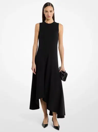 Michael Kors Collection Double Faced Stretch Wool Crepe Asymmetric Draped Dress | Thumbnail 2 Michael Kors Collection Double Faced Stretch Wool Crepe Asymmetric Draped Dress | Thumbnail 2