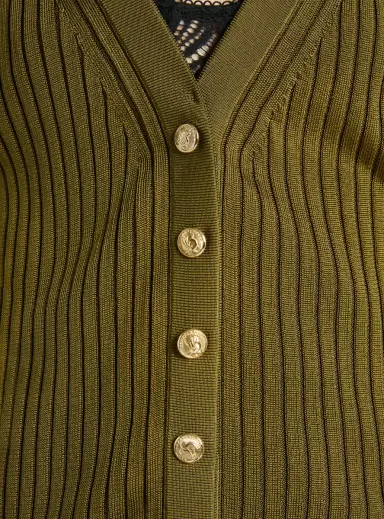 Balmain Buttoned ribbed knit cardigan | Thumbnail 4 Balmain Buttoned ribbed knit cardigan | Thumbnail 4