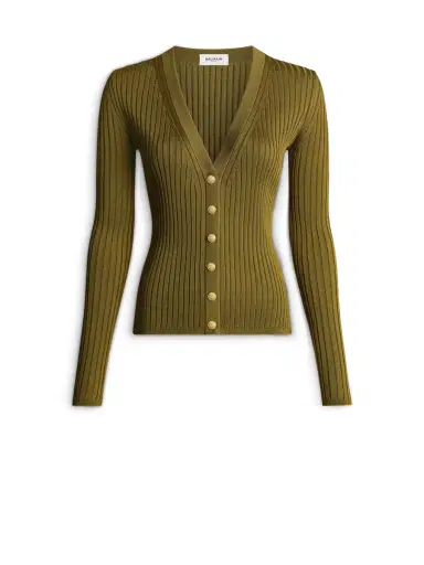 Balmain Buttoned ribbed knit cardigan | Thumbnail 1 Balmain Buttoned ribbed knit cardigan | Thumbnail 1