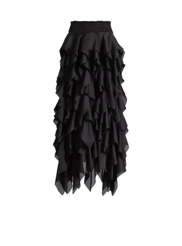 Balmain Long ruffled skirt