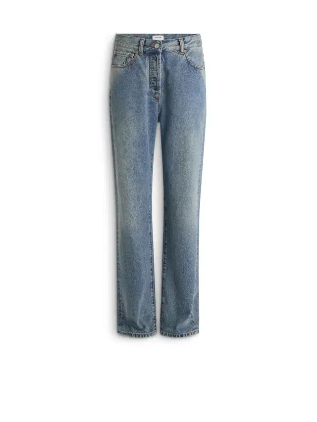 Balmain Straight-leg faded denim jeans