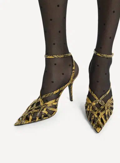 Balmain Python-effect leather Cage sandals | Thumbnail 2