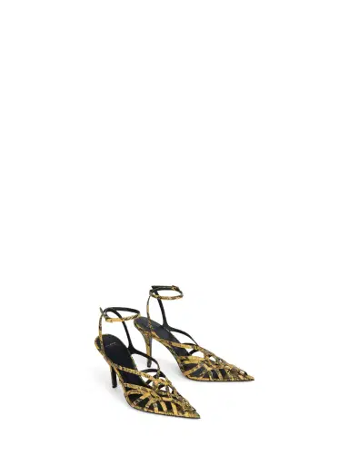Balmain Python-effect leather Cage sandals | Thumbnail 3