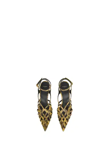 Balmain Python-effect leather Cage sandals | Thumbnail 6