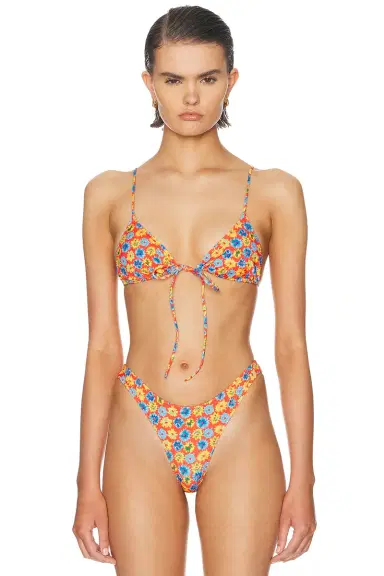Heavy Manners Triangle Front Tie Bikini Top | Thumbnail 1 Heavy Manners Triangle Front Tie Bikini Top | Thumbnail 1