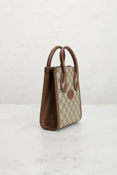 FWRD Renew Gucci Retro Interlocking G Mini Tote Bag | Thumbnail 4 FWRD Renew Gucci Retro Interlocking G Mini Tote Bag | Thumbnail 4