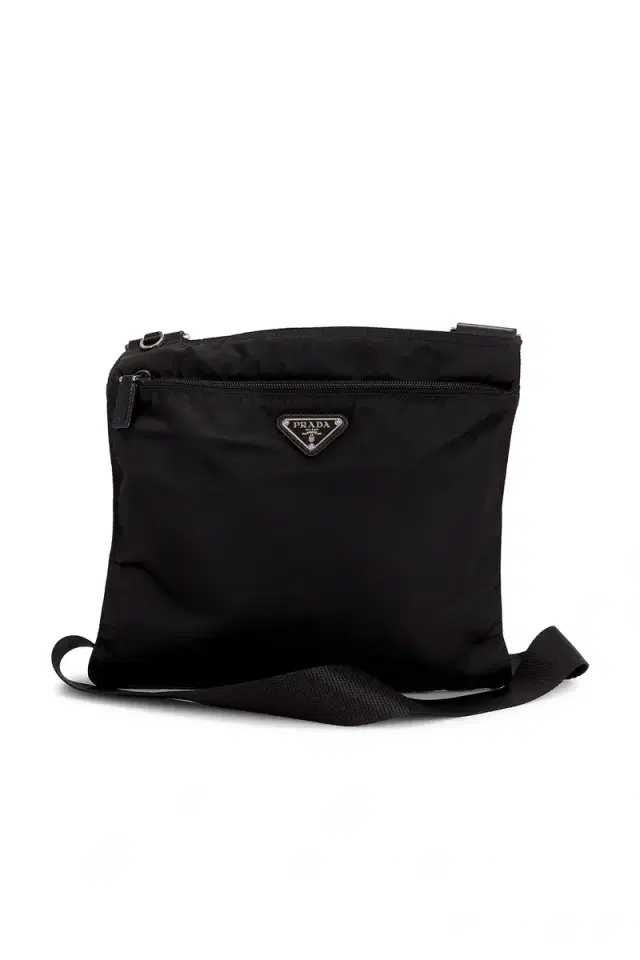 FWRD Renew Prada Tessuto Flat Messenger Bag