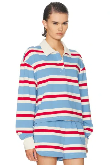Year of Ours Striped Rugby Long Sleeve Tee | Thumbnail 2 Year of Ours Striped Rugby Long Sleeve Tee | Thumbnail 2