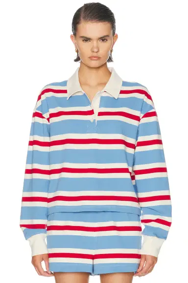 Year of Ours Striped Rugby Long Sleeve Tee | Thumbnail 1 Year of Ours Striped Rugby Long Sleeve Tee | Thumbnail 1