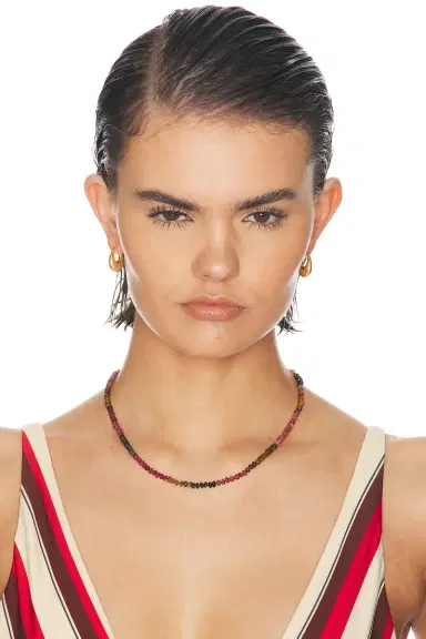 Loren Stewart Tourmaline Safety Pin Necklace | Thumbnail 2