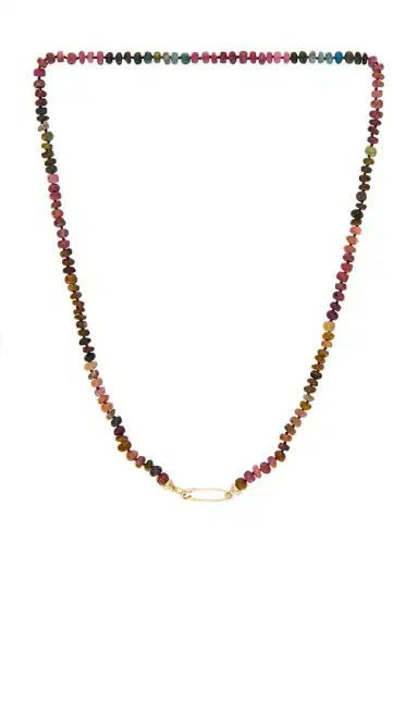 Loren Stewart Tourmaline Safety Pin Necklace | Thumbnail 5