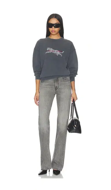 Anine Bing Spencer Sweatshirt Leopard | Thumbnail 4