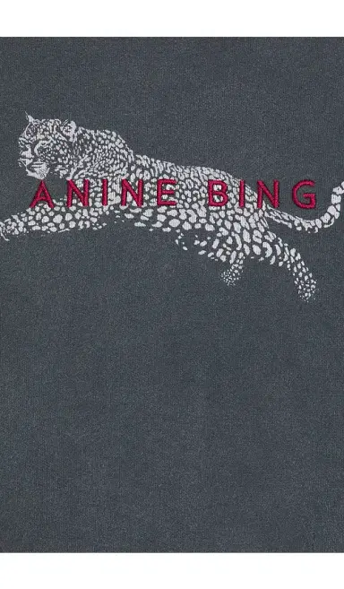 Anine Bing Spencer Sweatshirt Leopard | Thumbnail 5