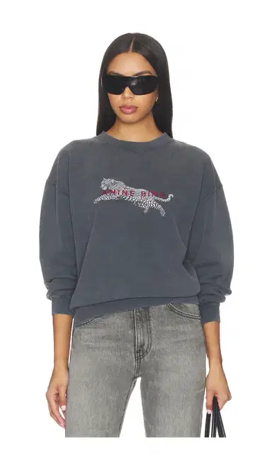 Anine Bing Spencer Sweatshirt Leopard | Thumbnail 1