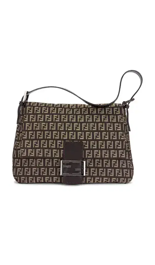 FWRD Renew Fendi Zucchino Mama Baguette Shoulder Bag