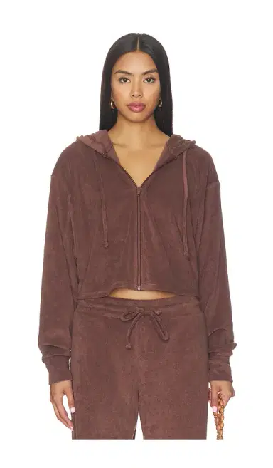 YEAR OF OURS Terry Classic Zip Up Sweatshirt | Thumbnail 2