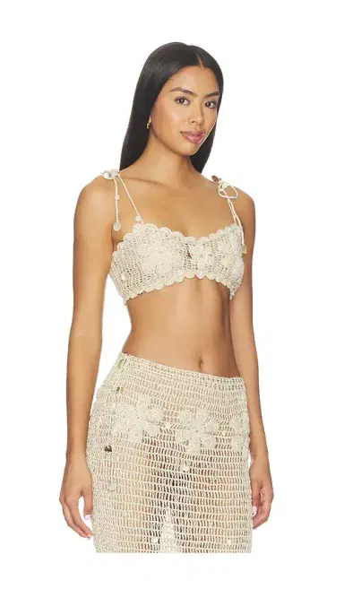 Asta Resort Charlotte Hand Crochet Bralette | Thumbnail 2