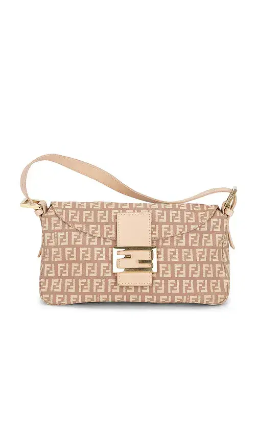 FWRD Renew Fendi Zucchino Baguette Shoulder Bag