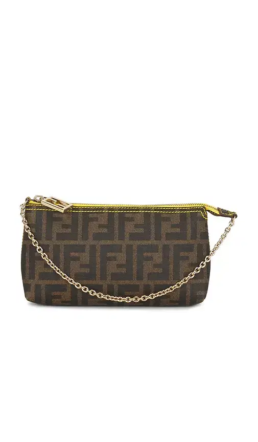 FWRD Renew Fendi Zucca Pochette Shoulder Bag
