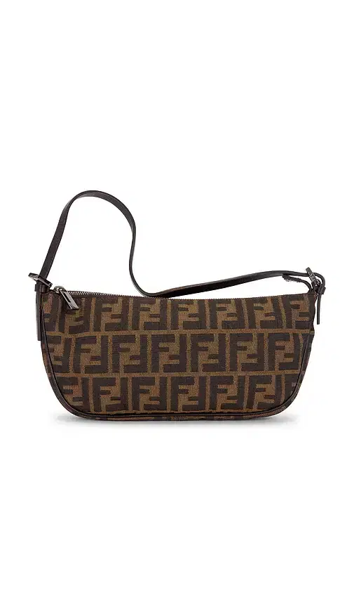 FWRD Renew Fendi Zucca Pochette Shoulder Bag