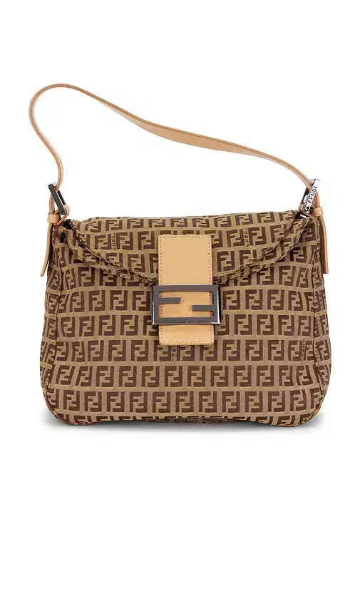 FWRD Renew Fendi Zucchino Mama Baguette Shoulder Bag