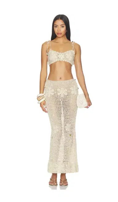 Asta Resort Charlotte Hand Crochet Skirt | Thumbnail 5
