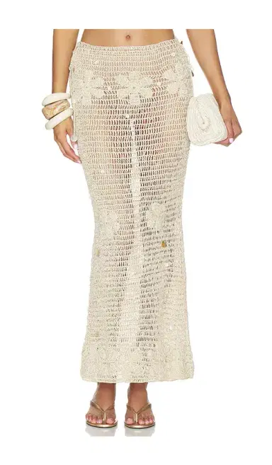 Asta Resort Charlotte Hand Crochet Skirt | Thumbnail 1