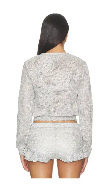 SIEDRES Poli Metallic Knit Cardigan | Thumbnail 4
