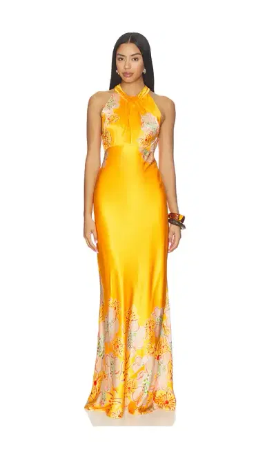 Saloni Cozette Long Dress | Thumbnail 1 Saloni Cozette Long Dress | Thumbnail 1