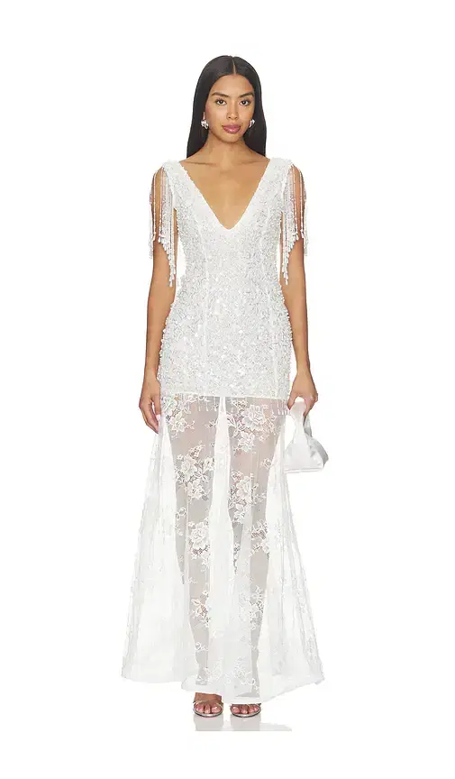 LA FUORI Lacey White Glow Dress