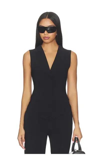 Norma Kamali Vest With Lapel | Thumbnail 1 Norma Kamali Vest With Lapel | Thumbnail 1