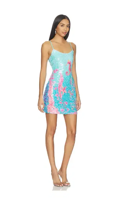 Elliatt Coral Fitted Mini Dress | Thumbnail 2 Elliatt Coral Fitted Mini Dress | Thumbnail 2