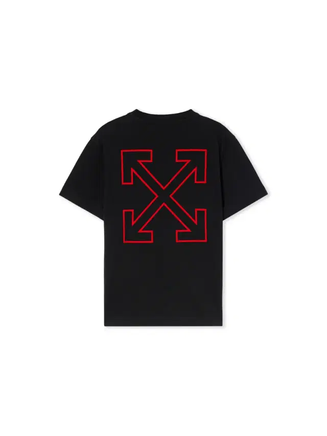 Off-White Arrow Outline Flock Logo T-Shirt